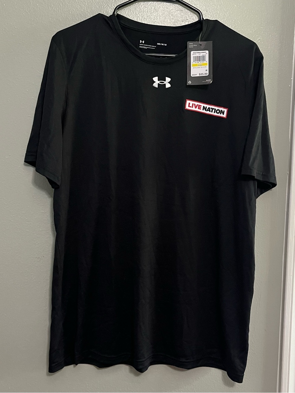 Under Armour Black Short-Sleeve Live Nation Logo Tee